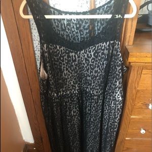 Animal print lace dress